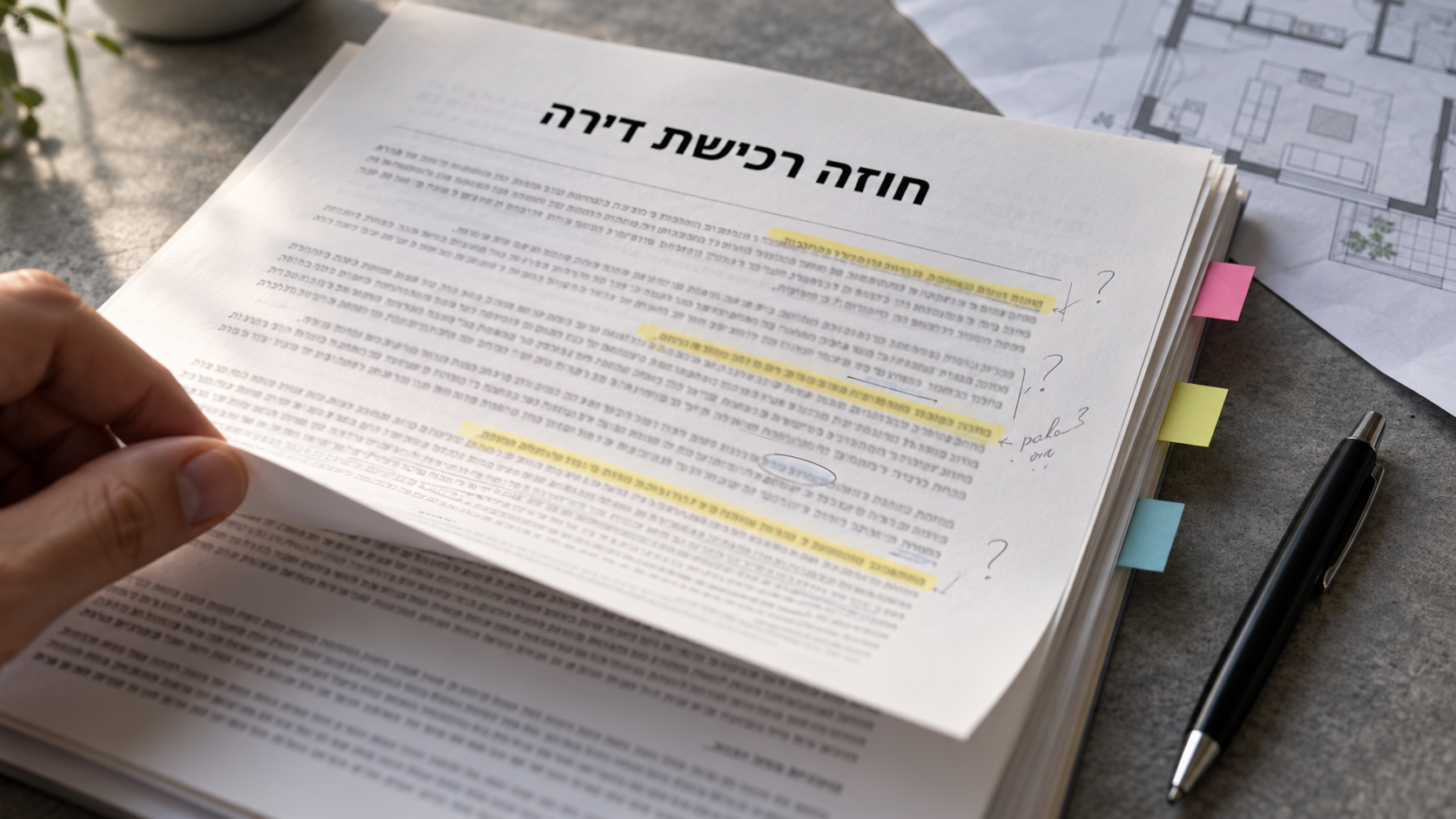 חוזה רכישת דירה: הסעיפים הקריטיים שחובה לבדוק לפני החתימה